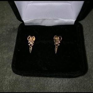 Gold plated scissor earrings